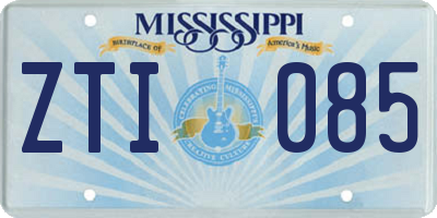 MS license plate ZTI085