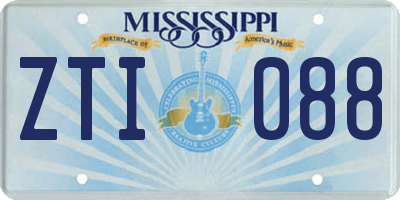 MS license plate ZTI088
