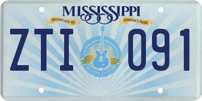 MS license plate ZTI091