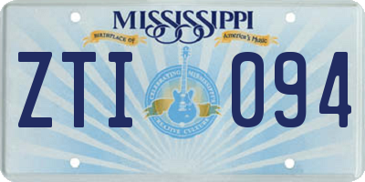 MS license plate ZTI094