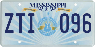 MS license plate ZTI096