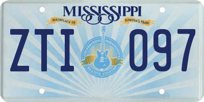 MS license plate ZTI097