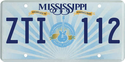 MS license plate ZTI112