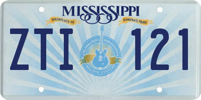 MS license plate ZTI121
