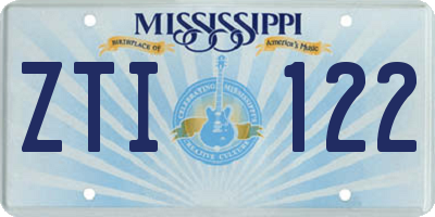 MS license plate ZTI122