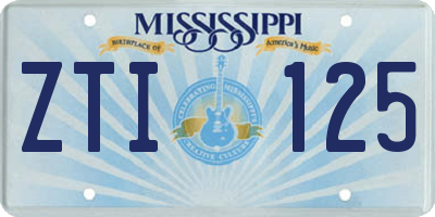 MS license plate ZTI125
