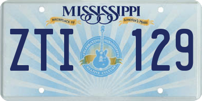 MS license plate ZTI129
