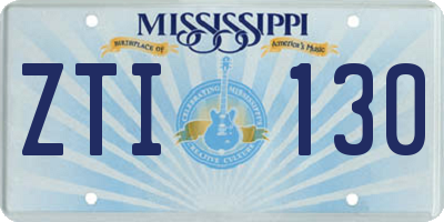 MS license plate ZTI130