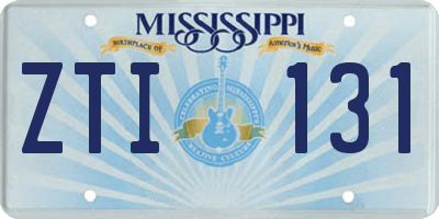 MS license plate ZTI131