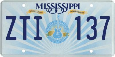 MS license plate ZTI137