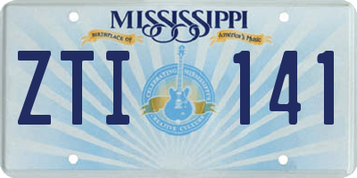 MS license plate ZTI141
