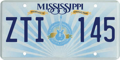 MS license plate ZTI145