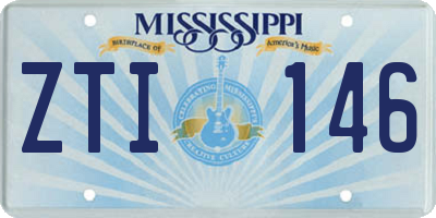MS license plate ZTI146