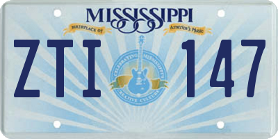 MS license plate ZTI147