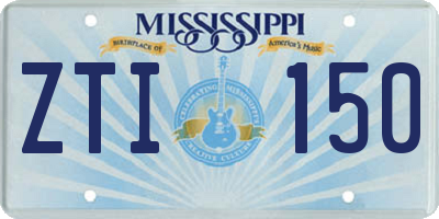 MS license plate ZTI150