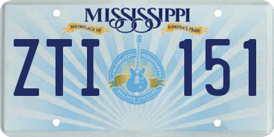 MS license plate ZTI151