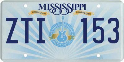 MS license plate ZTI153