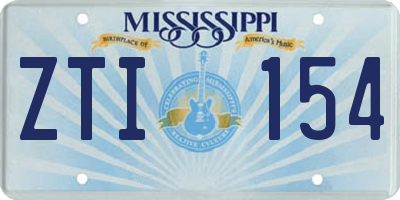 MS license plate ZTI154