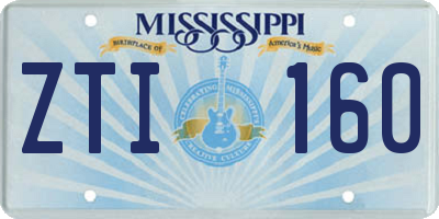 MS license plate ZTI160