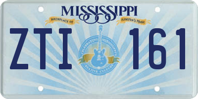 MS license plate ZTI161