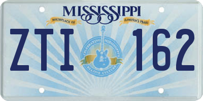 MS license plate ZTI162