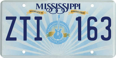 MS license plate ZTI163
