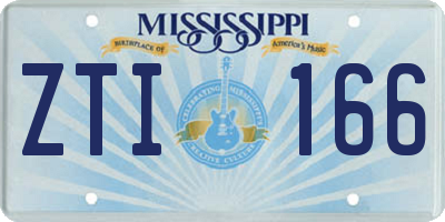MS license plate ZTI166