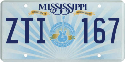 MS license plate ZTI167