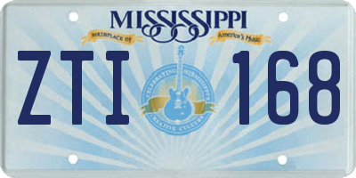 MS license plate ZTI168