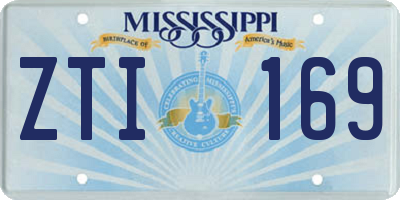 MS license plate ZTI169