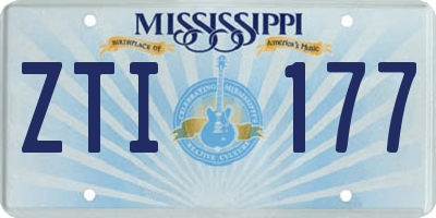 MS license plate ZTI177