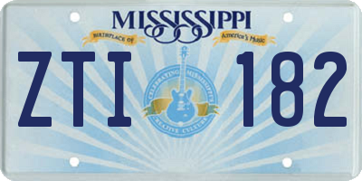 MS license plate ZTI182