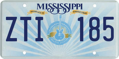 MS license plate ZTI185