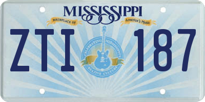 MS license plate ZTI187