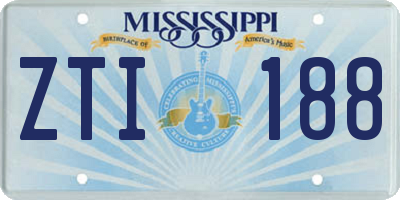MS license plate ZTI188
