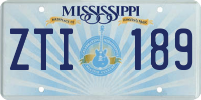 MS license plate ZTI189