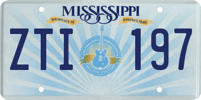 MS license plate ZTI197