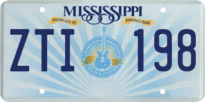 MS license plate ZTI198