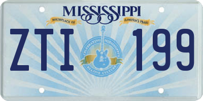 MS license plate ZTI199