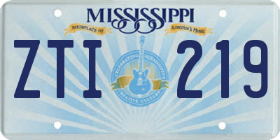 MS license plate ZTI219