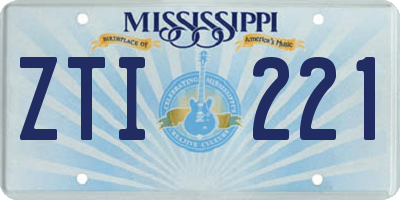 MS license plate ZTI221