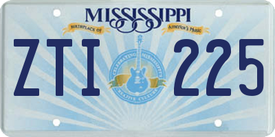 MS license plate ZTI225