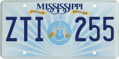 MS license plate ZTI255