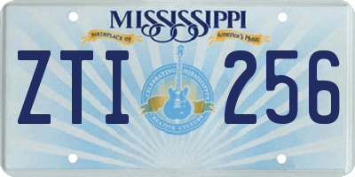 MS license plate ZTI256