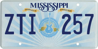 MS license plate ZTI257