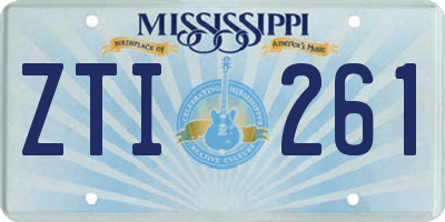 MS license plate ZTI261