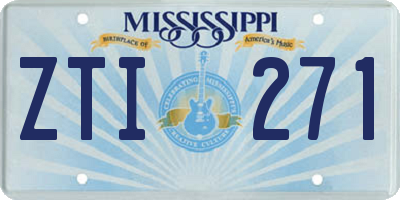 MS license plate ZTI271