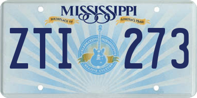 MS license plate ZTI273