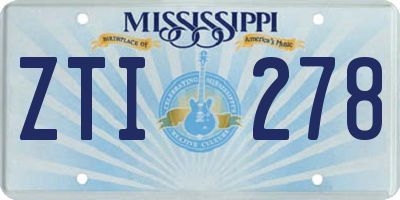 MS license plate ZTI278