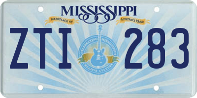 MS license plate ZTI283